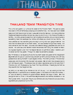 Team Thailand Update:  Transition Time