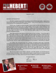 Brian Hebert Prayer Letter:  Going South in a Hurry