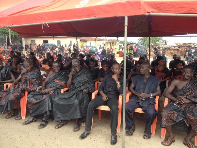 Mourners at the funeral of Adwoa Obisiwu