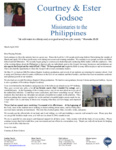Courtney Godsoe Prayer Letter:  Soul-Winning Marathon