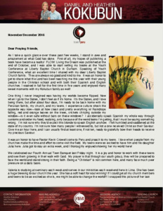 Heather Kokubun Prayer Letter:  FLOW