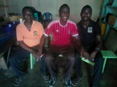 Pastor Philip with Courage and Kwame