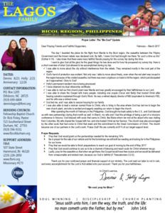 Dennis Lagos Prayer Letter: The “Be Cool” Update