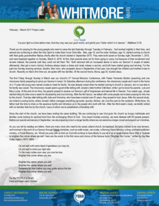 Dave Whitmore Prayer Letter:  Brightening Brazil by Reflecting the Light of Our Saviour!