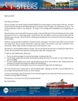 Andrew Steers Prayer Letter:  New Area for Our Soul-Winning Efforts