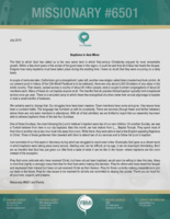 Missionary #6501 Prayer Letter: Baptisms in Asia Minor
