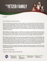 Christopher Yetzer Prayer Letter:  American Crunch