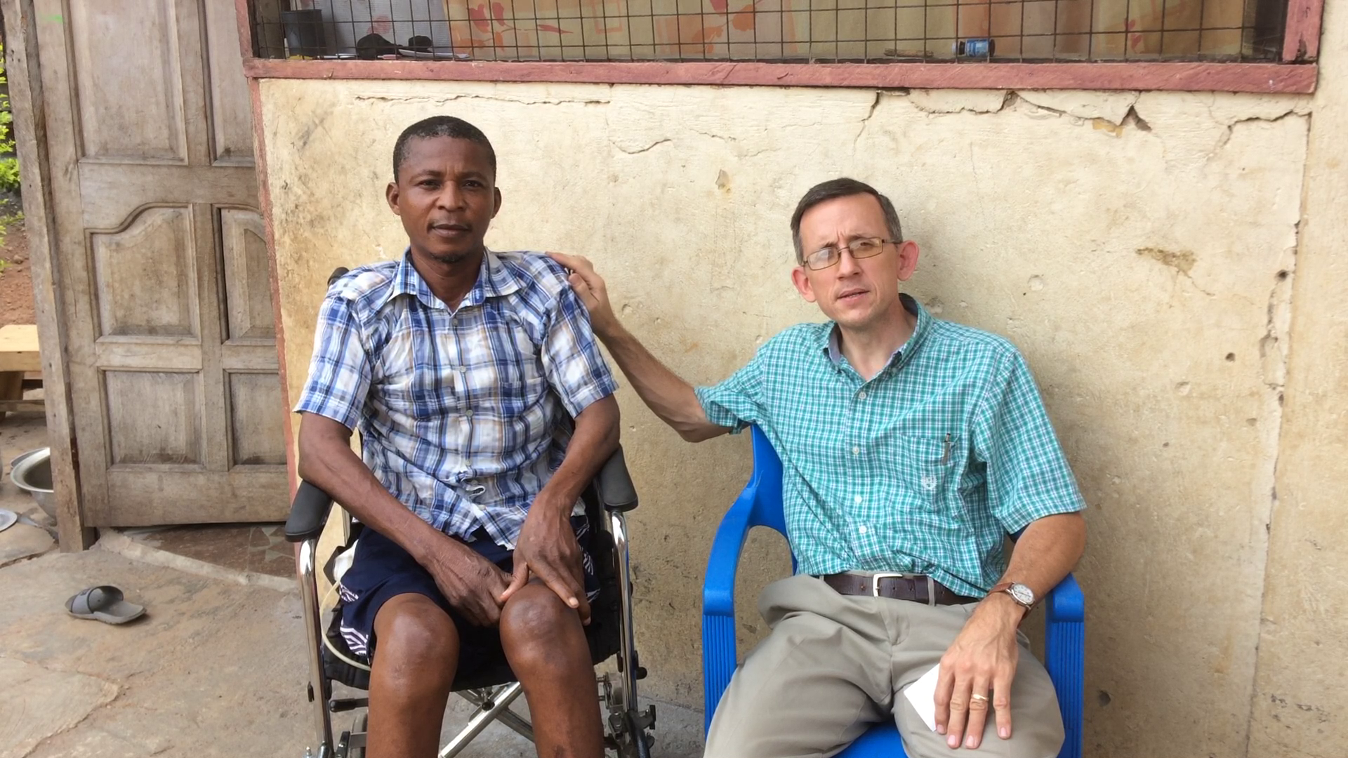 Missionary Mike Sarver with convert Dennis Asamoah