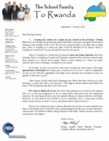 Gregg Schoof Prayer Letter:  Joy Comes in the Morning!