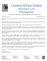 Courtney Godsoe Prayer Letter: God Is Continuing to Bless Our Efforts!