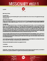 Missionary #6011 Prayer Letter:  The GOD News