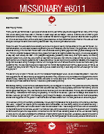 Missionary #6011 Prayer Letter: God Never Changes!
