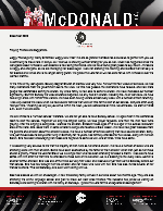 Corey McDonald Prayer Letter: Calvary Baptist Church