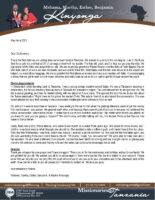 Mshama and Martha Kinyonga Prayer Letter: Back on the Field