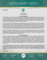 Missionary #6501 Prayer Letter: On the Move