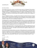 Ron and Laura Back Prayer Letter: Outreach Opportunities