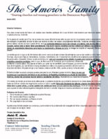 Andres and Dora Amoros Prayer Letter: A New Outreach Because of a Large Number of Immigrants