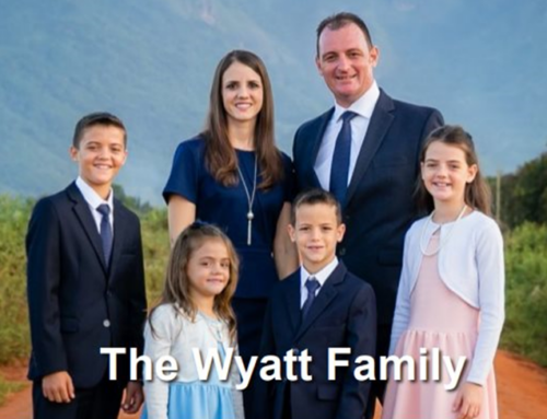 Jerry and Rachel Wyatt III Prayer Letter:  Special Days