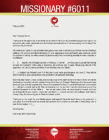 Missionary #6011 Prayer Letter: New Arrival!