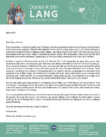 Daniel and Erin Lang Prayer Letter: God Has Been Doing Great Things!