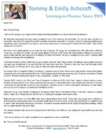 Tommy and Emily Ashcraft Prayer Letter