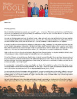 Walter and Suni Poole Prayer Letter:  Great Start to the New Year
