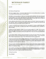 Corey and Elizabeth McDonald Prayer Letter: Keeping Our Heads Above Water