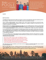 Walter and Suni Poole Prayer Letter: Busy About Our Father's Business