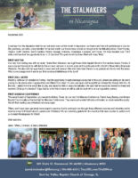 Jared and Tiffany Stalnaker Prayer Letter:  Our First Month of Deputation