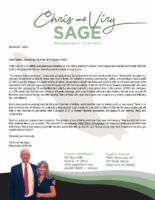 Chris and Viry Sage Fundraising Letter: Church-Planting Teams