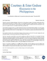 Courtney and Ester Godsoe Prayer Letter: Continued Blessings