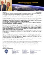 James and Linda Belisle Prayer Letter: Nine Trips to Nine Countries in 2024