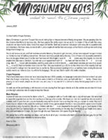 Missionary #6013 Prayer Letter: On the Field!