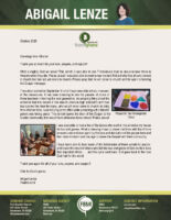 Abigail Lenze Prayer Letter: And the Cycle Continues!
