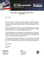 Bob and Jacqueline Bowen Prayer Letter: Health Update