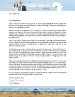 Caleb and Emily Christiansen Prayer Letter: Staying Active for the Lord