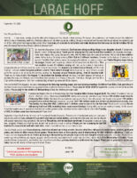 Larae Hoff Prayer Letter: Helping Daughter Churches with Their Children's Ministries