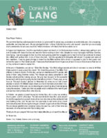 Daniel and Erin Lang Prayer Letter: Visiting Pastor!
