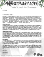 Missionary #6013 Prayer Letter:  Upcoming Holiday Outreaches