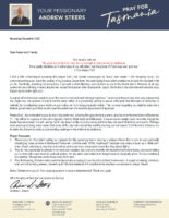 Andrew Steers Prayer Letter: My Strength Is Made Perfect in Weakness