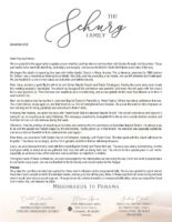Dustin and Hilda Schurg Prayer Letter: Blessed and Encouraged Along the Journey