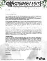 Missionary #6013 Prayer Letter: Thanksgiving and Christmas Outreaches